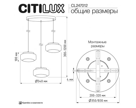Светильник Citilux SIGNATURE CL247012