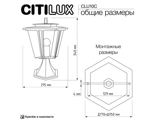 Уличный светильник Citilux Forts CLU10C
