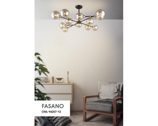 Потолочная люстра Omnilux Fasano OML-94207-12 Потолочная люстра Omnilux Fasano OML-94207-12
