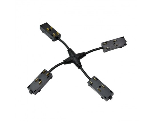 Коннектор X-образный гибкий Denkirs Smart Hide TR2116-BK