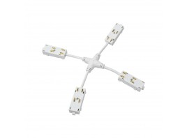 Коннектор X-образный гибкий Denkirs Smart Hide TR2116-WH