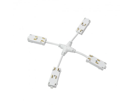 Коннектор X-образный гибкий Denkirs Smart Hide TR2116-WH