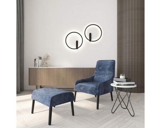 Настенный светодиодный светильник Denkirs Round DK5035-BK