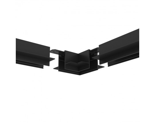 Коннектор L-образный потолок-потолок Denkirs Smart Hide TR2112-BK