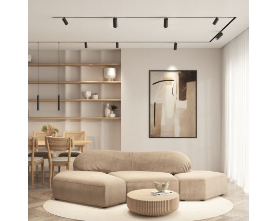 Трековый светодиодный светильник Denkirs Simple Spot DK8220-BK