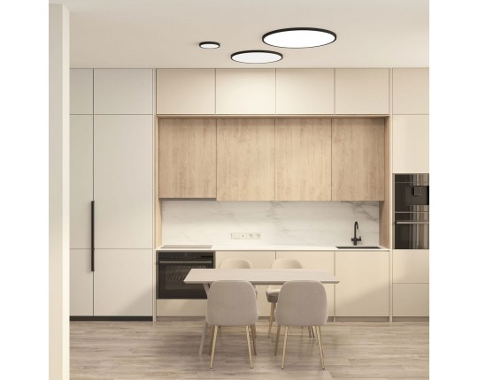 Потолочный светодиодный светильник Denkirs Thin DK6520-BK