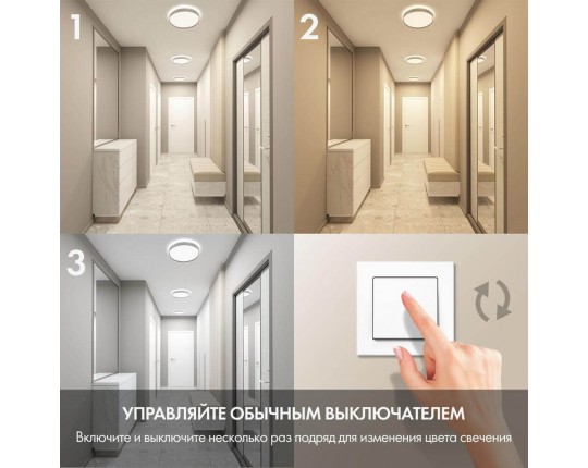 Потолочный светодиодный светильник Denkirs Plato DK6511-WH
