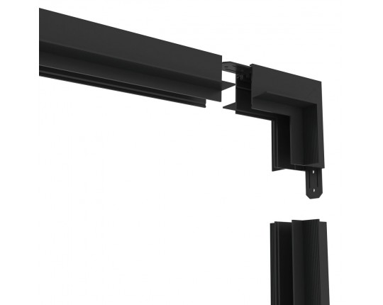 Коннектор L-образный стена-потолок Denkirs Smart Hide TR2118-BK