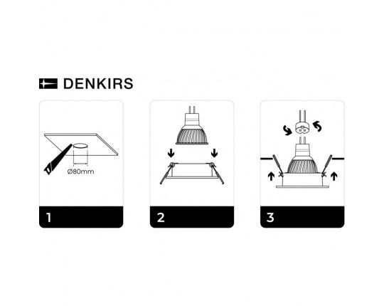 Встраиваемый светильник Denkirs Billum DK3020-BK