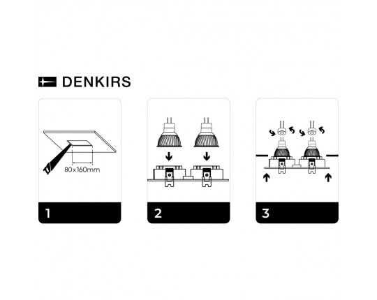 Встраиваемый светильник Denkirs Billum DK3022-WH
