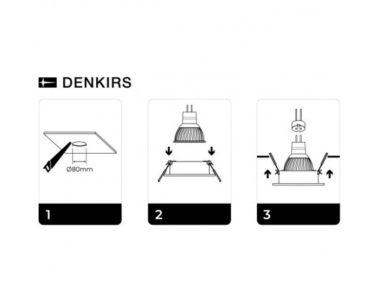 Встраиваемый светильник Denkirs Billum DK3020-WH