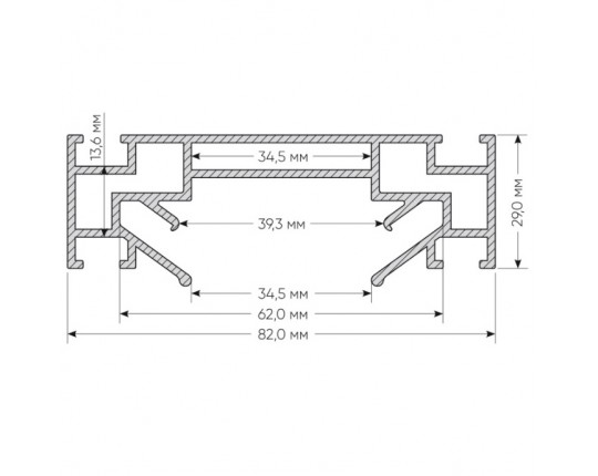Закладной профиль для натяжного потолка Denkirs Solid Profi TR3030-AL
