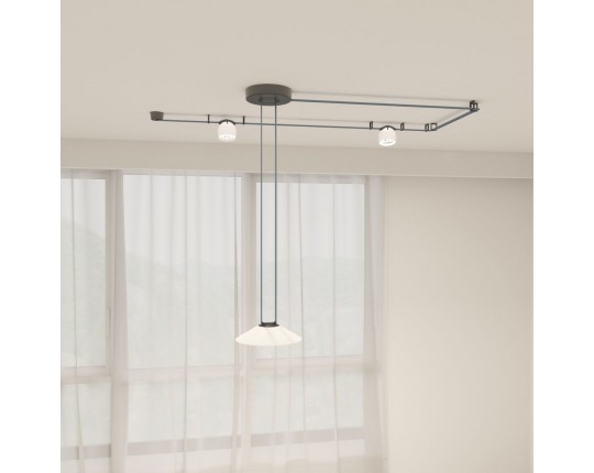 Трековый светодиодный светильник Denkirs Belty Flow DK5564-WH+BK