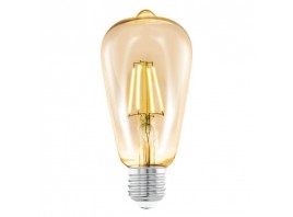Лампа светодиодная филаментная Eglo E27 4W 2200К янтарь 11521