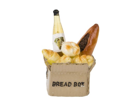 Фигурка декоративная (магнит) Bread box 4*3,5*6см. (4вида) (min12) (полистоун) (транспортная упако