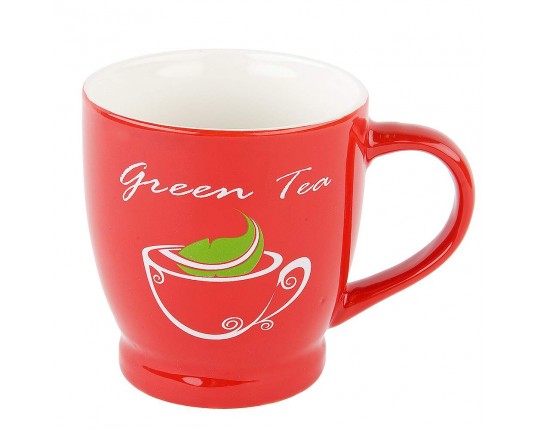 Кружка керамическая Green tea v=230мл. (4вида) (min12) (транспортная упаковка)