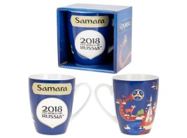 Кружка фарфоровая ЧМ 2018/Samara v=360мл. (подарочная упаковка)