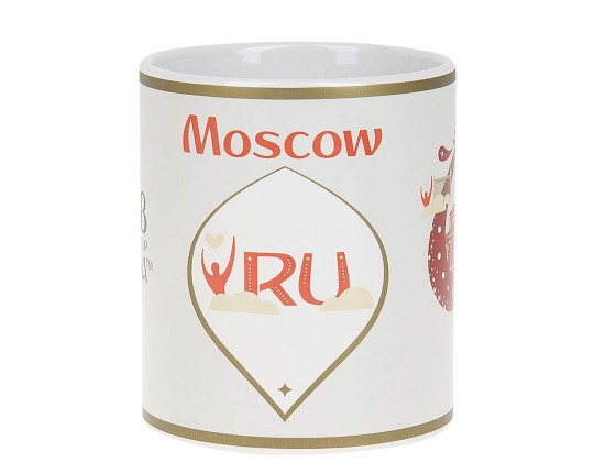Кружка керамическая ЧМ 2018/Moscow v=330мл. (min12) (транспортная упаковка)