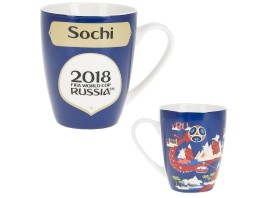 Кружка фарфоровая ЧМ 2018/Sochi v=360мл. (min12) (транспортная упаковка)