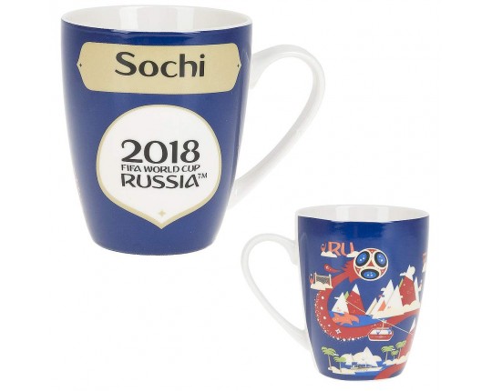 Кружка фарфоровая ЧМ 2018/Sochi v=360мл. (min12) (транспортная упаковка)