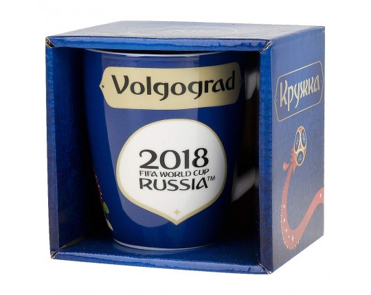 Кружка фарфоровая ЧМ 2018/Volgograd v=360мл. (подарочная упаковка)
