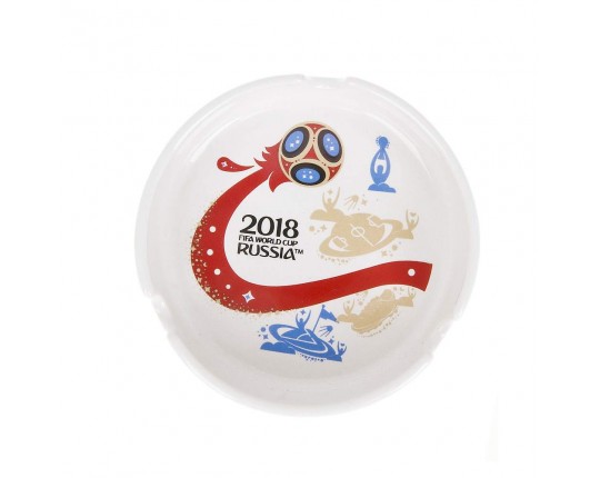 Пепельница керамическая ЧМ 2018 d=9,5см. h=3см. (подарочная упаковка) 13116