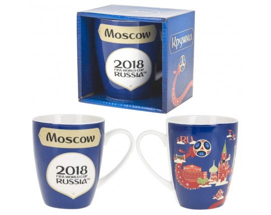 Кружка фарфоровая ЧМ 2018/Moscow v=360мл. (подарочная упаковка)