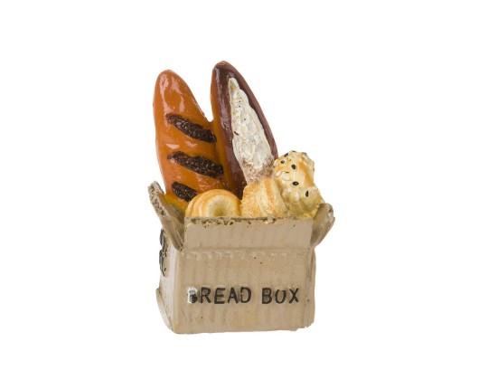 Фигурка декоративная (магнит) Bread box 4*3,5*6см. (4вида) (min12) (полистоун) (транспортная упако