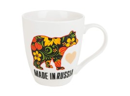 Кружка фарфоровая Made in Russia v=550мл. (3вида) (подарочная упаковка)