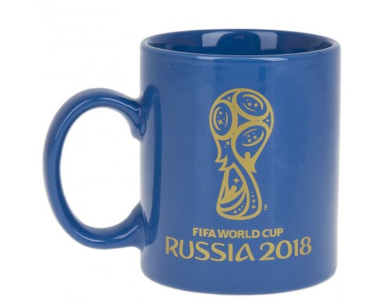 Кружка керамическая ЧМ 2018 (синяя) v=340мл. (подарочная упаковка) 13086