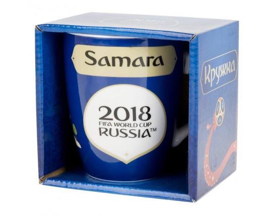 Кружка фарфоровая ЧМ 2018/Samara v=360мл. (подарочная упаковка)