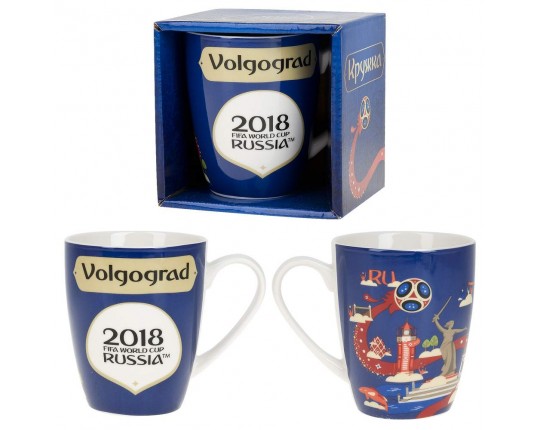 Кружка фарфоровая ЧМ 2018/Volgograd v=360мл. (подарочная упаковка)