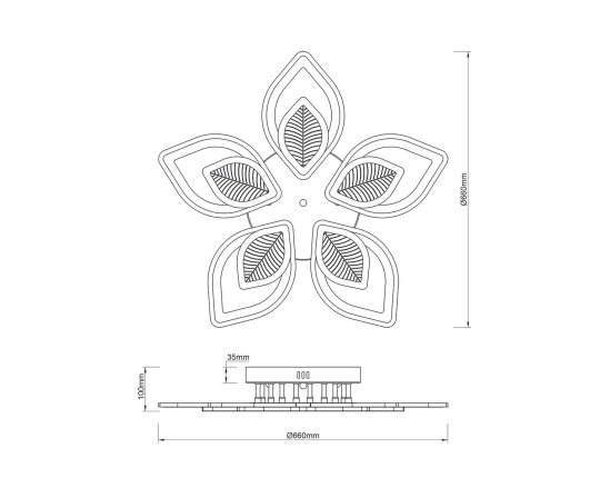 Потолочная светодиодная люстра Escada Anise 10288/10LED