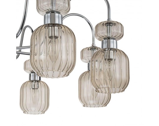 Потолочная люстра Escada Gloss 1141/8PL Chrome/Beige
