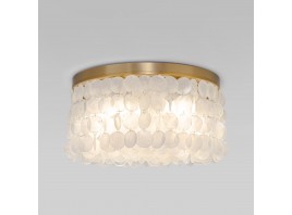 Умная потолочная люстра с перламутром Eurosvet 60084/5 латунь/перламутр Smart