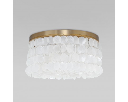 Умная потолочная люстра с перламутром Eurosvet 60084/5 латунь/перламутр Smart