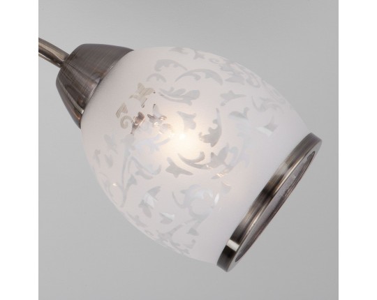 Люстра с плафонами с узором Eurosvet 30026/5 античная бронза