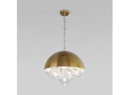 Подвесной светильник со стеклянными плафонами Eurosvet 30177 латунь Smart