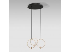 Подвесной светильник Eurosvet 50257/3 LED черный/ латунь