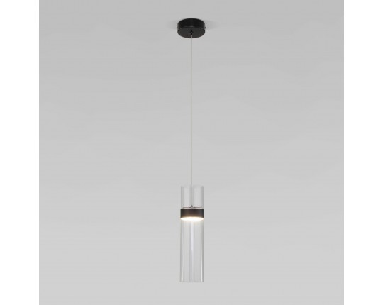 Подвесной светильник Eurosvet 50244/1 LED черный/прозрачный