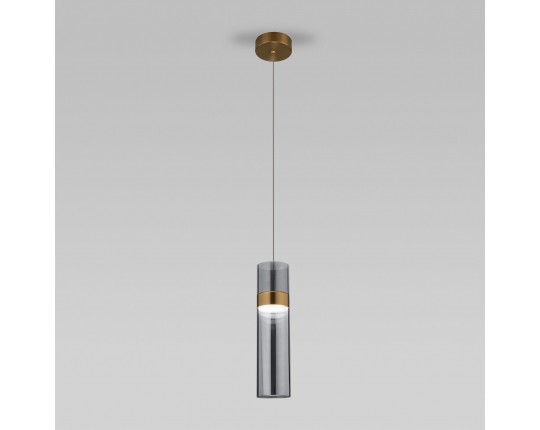 Подвесной светильник Eurosvet 50244/1 LED латунь/дымчатый