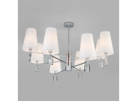 Классическая люстра с абажурами Eurosvet 60137/8 хром