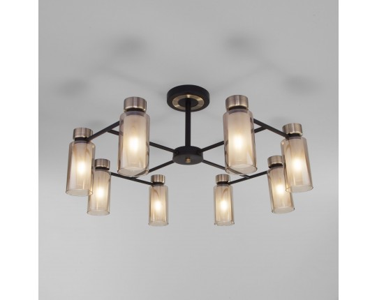 Потолочная люстра со стеклянными плафонами Eurosvet 70115/8 черный