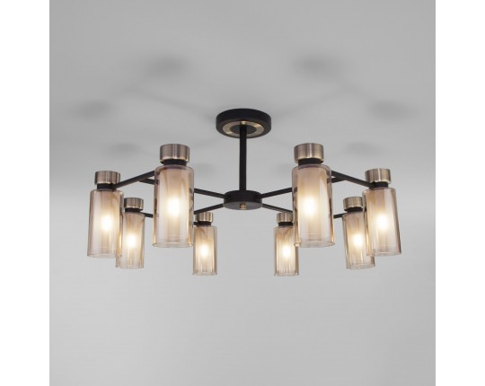 Потолочная люстра со стеклянными плафонами Eurosvet 70115/8 черный