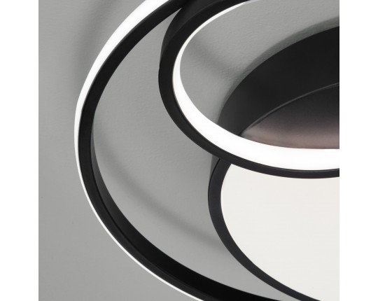 Потолочный светодиодный светильник с регулировкой яркости и цветовой температуры Eurosvet 90254/1 черный