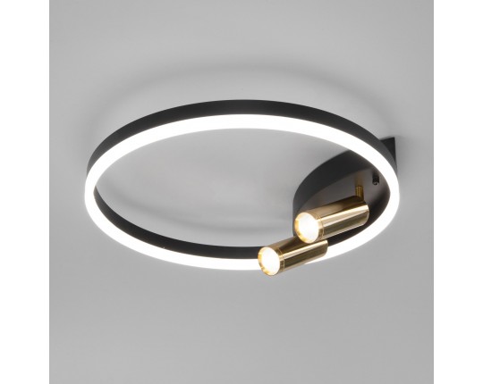 Умный потолочный светильник Eurosvet Luminari 90247/3 Eurosvet 90247/3 черный/золото Smart