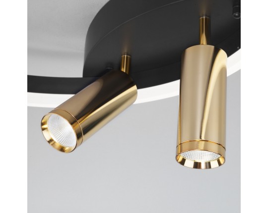 Умный потолочный светильник Eurosvet Luminari 90247/3 Eurosvet 90247/3 черный/золото Smart