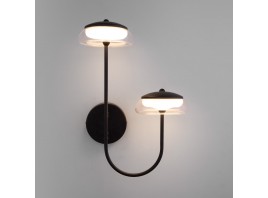 Настенный светильник со стеклянным плафоном Eurosvet 50388/2 LED черный