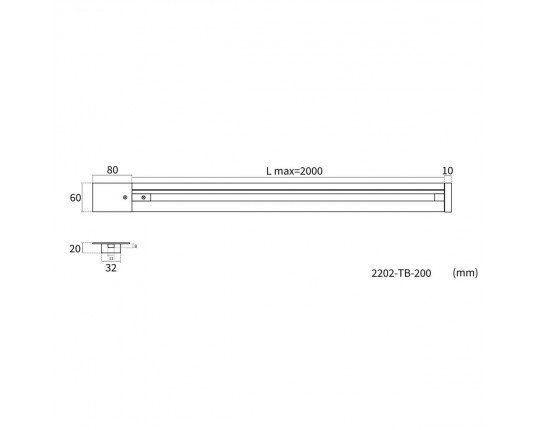 Шинопровод врезной Favourite Practica 2202-TB-200