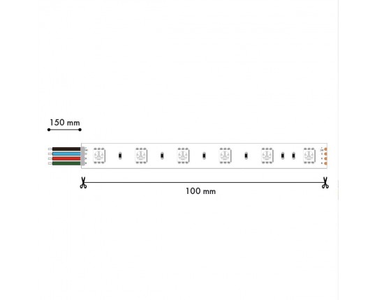 Лента светодиодная 5M SMD2835RGB 27W/m RGB+W+W IP20 Favourite 2001-82720